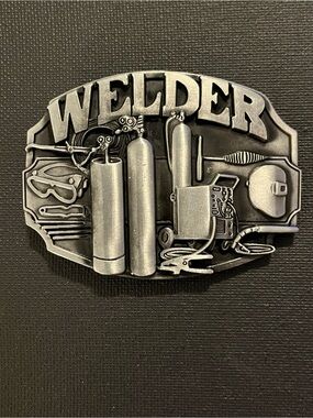 Welder Tool Belt Buckle - Silver Finish